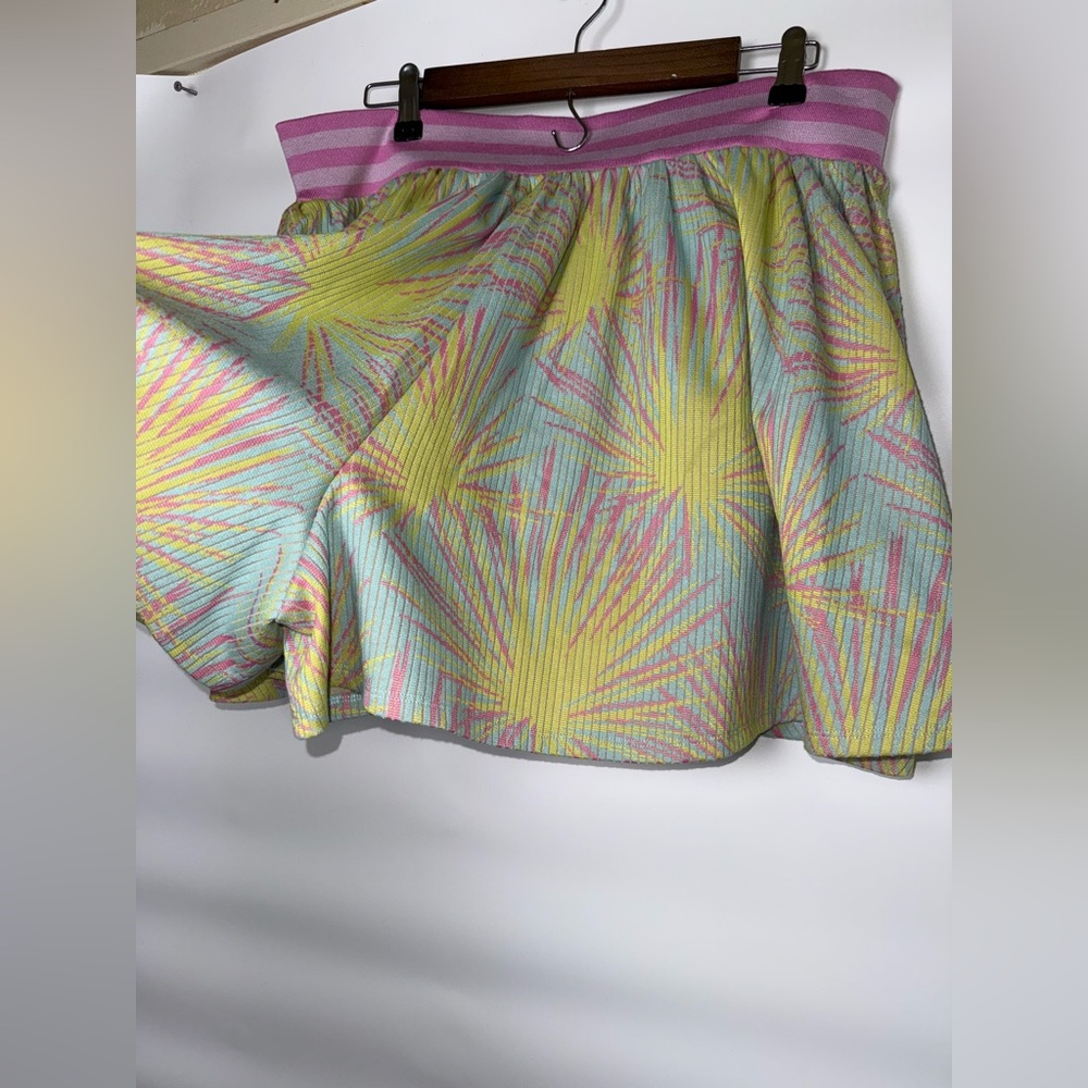Emily McCarthy Palm Print Skort Preppy Resort Coastal Tennis Skirt XL - Picture 8 of 8